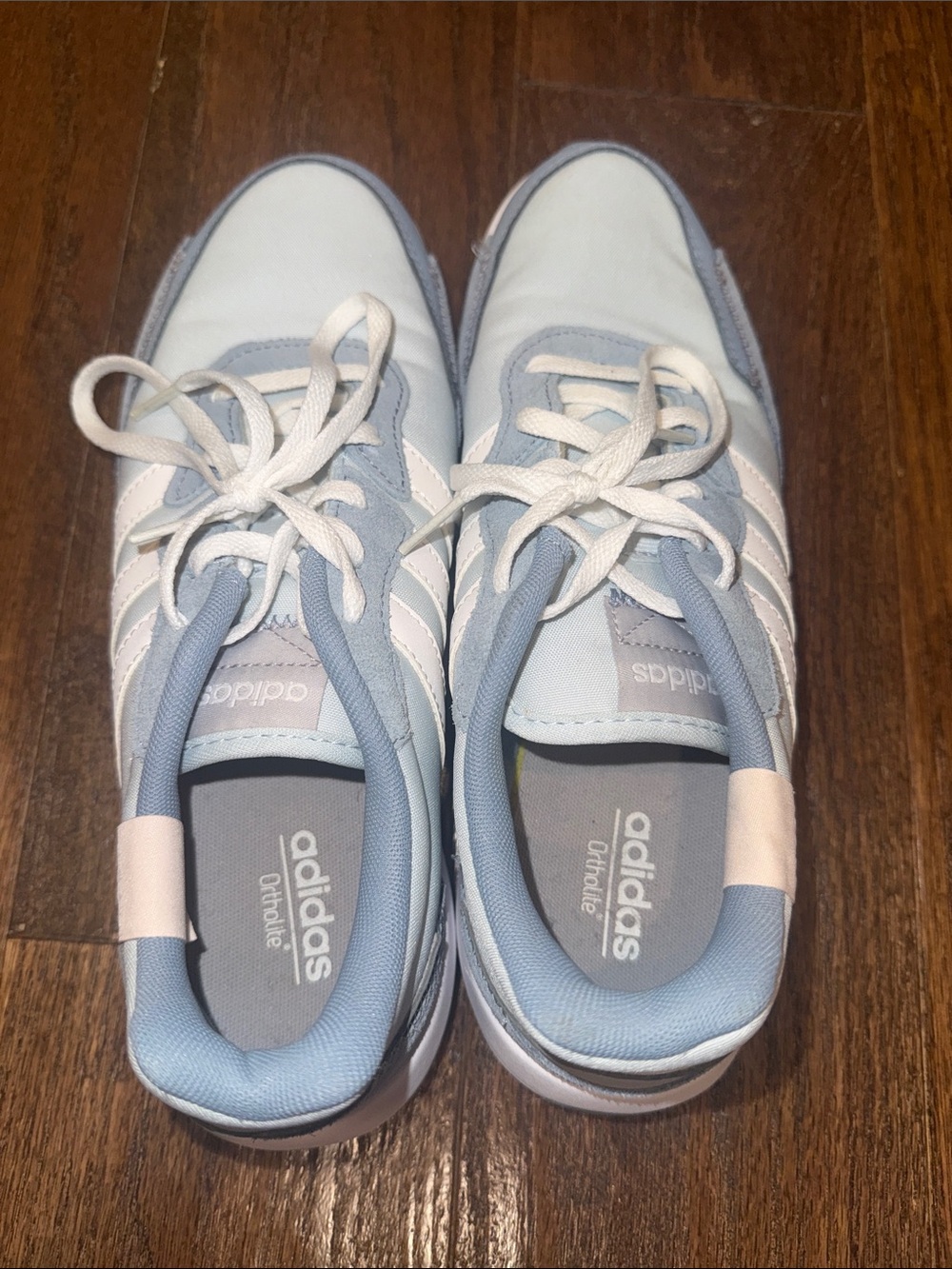 adidas Women’s Baby Blue & White Sneakers - Picture 4 of 7